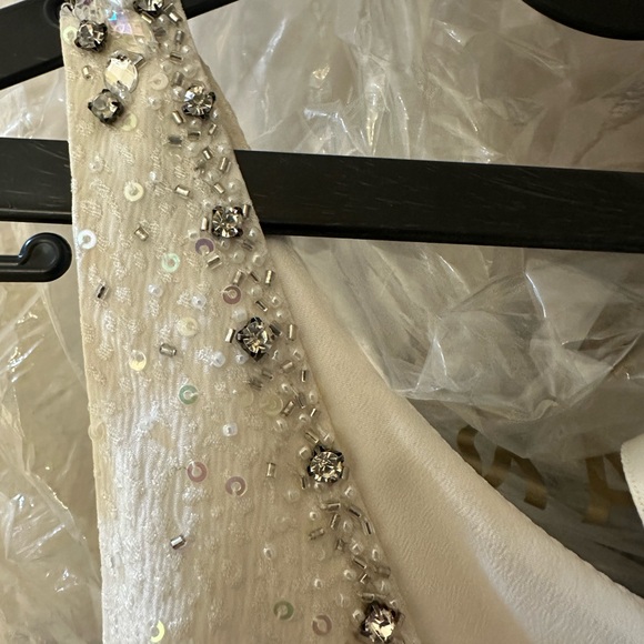 NWOT! BCBG Max Azria White Long Dress - Picture 6 of 9